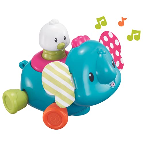 Auby Mon DANSEOR Forma de Elefante con Efectos sonoros y de Varias velocidades, Juguete y Regalo para bebé en francés – Bebés 9 Meses en adelante, Multicolor (Auldey FR461141)