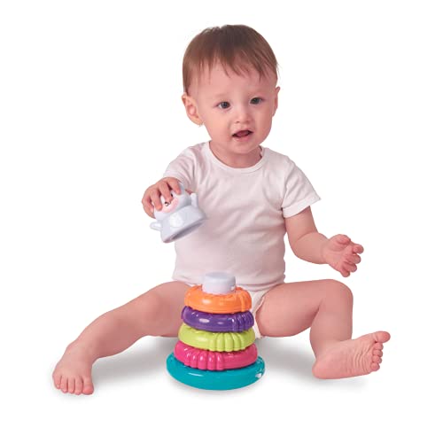 Auby Mon EMPIL' Ours Sensorial para iniciar Aprendizaje lógico Sonidos y Canciones en francés – para bebés recién Nacidos – Juguete bebé 9 Meses en adelante, Multicolor (Auldey FR461161)