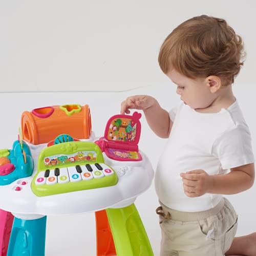 Auby Musicales, Mesa de Actividades Efectos sonoros para Primeros aprendizajes en francés – Puicultura Juegos Infantiles – Juguete bebé 9 Meses en adelante, Multicolor (Auldey FR461541)