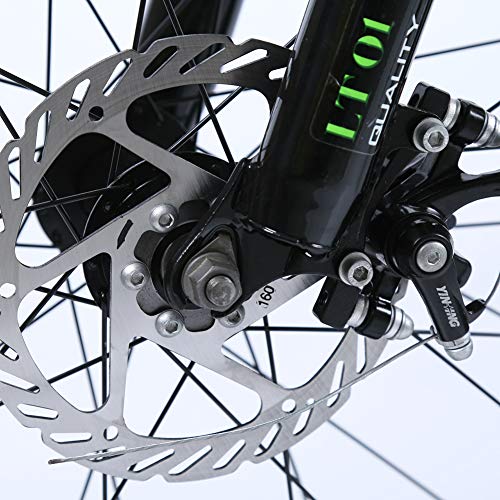 AURALLL MTB Suspension portátil Montaña Fat Tire Bike Estudiante de educación Superior Completa de Bicicletas de montaña con 7 Frenos de Disco de Doble Velocidad de 26 Pulgadas