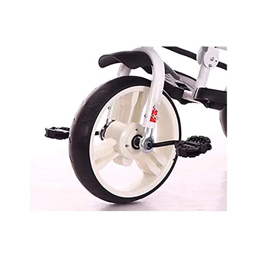 AURALLL Triciclo - Baby Empuje Trike - Una Mano Plegable facilitar su Transporte y Almacenamiento - Kids First Bike - Cochecito de niño - con Sun Canopy, Apto Desde el Nacimiento hasta 6 años,Rojo