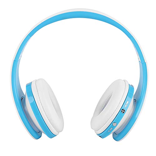 Auriculares para Juegos, Auriculares Inalámbricos, Orificio de Carga USB para Barra de Internet Doméstica(Blanco Azul)