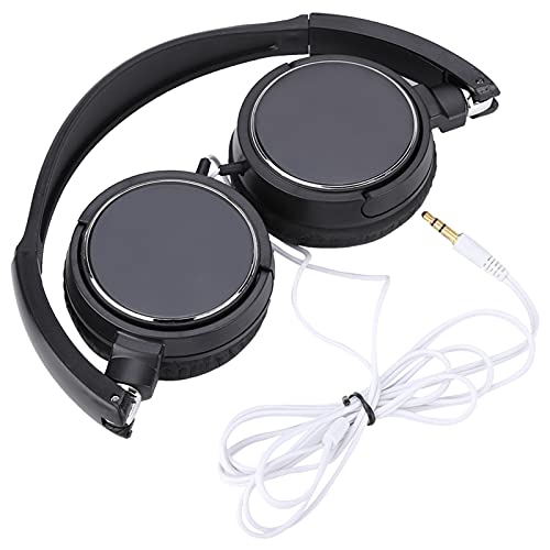 Auriculares Plegables para Montar en la Cabeza Auriculares compactos con Cable Auriculares estéreo con música de Alta fidelidad Cómodo de Usar con orejera giratoria y Diadema Ajustable