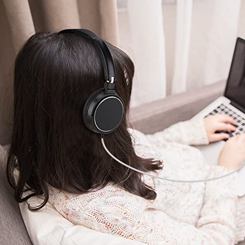 Auriculares Plegables para Montar en la Cabeza Auriculares compactos con Cable Auriculares estéreo con música de Alta fidelidad Cómodo de Usar con orejera giratoria y Diadema Ajustable