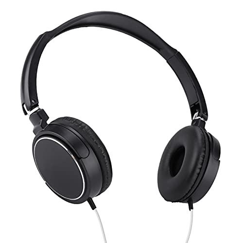 Auriculares Plegables para Montar en la Cabeza Auriculares compactos con Cable Auriculares estéreo con música de Alta fidelidad Cómodo de Usar con orejera giratoria y Diadema Ajustable