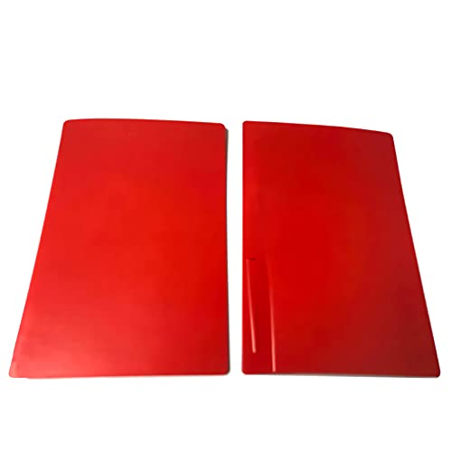 AXDNH Placa Frontal Roja PS5, Carcasa De Consola A Presión Disc Edition - Carcasa Protectora para PS5 - Panel De Carcasa Rígida De Repuesto para Placas Laterales Antirrayas PS5,Rojo