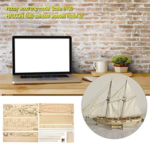 AYily Kit de Nave de velero de Madera, Barcos de navegación de Madera clásica Modelo de Escala Decorat, Buque de Madera Modelo Kits de Barco para niños Adultos