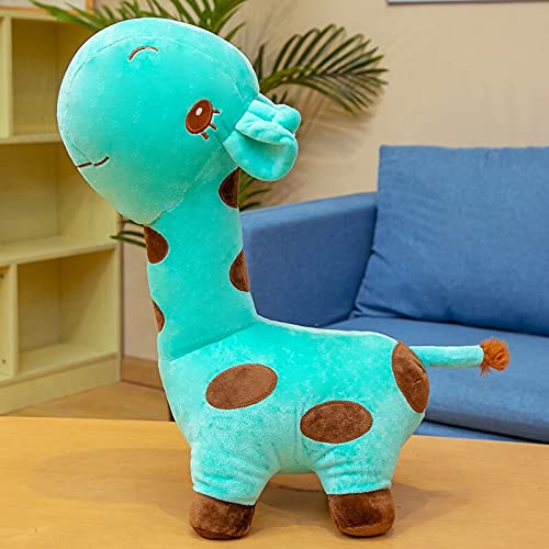 AYQX 40-70 CM de Dibujos Animados Jirafa Juguetes de Peluche de Peluche Animal Encantador Ciervo Almohada decoración del hogar cojín niños niñas Regalo de cumpleaños 40 CM Turquesa