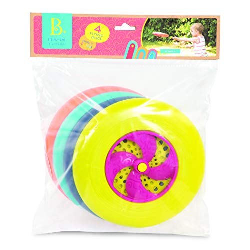 B. Toys voladores – 4 Coloridos frisbees – Disc-Oh-Deportes al Aire Libre niños-Juego Activo-Jardín, Parque, Playa-4 años + (Branford Ltd. BX1937Z)