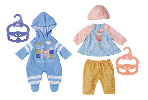 Baby Annabell Conjuntos 36 cm, Para Niños Mayores de 1 Año, Fácil de Usar para Manos Pequeñas, Incluye Mono, Leggings, Gorro y Más.