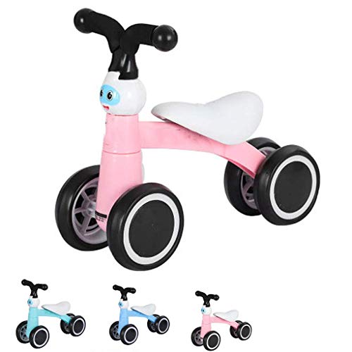 Baby Trike Bike PresentTrike Baby Balance Bike, Pedal- Free Balance Bike Walking Balance Training Bicicleta antideslizante 4 ruedas son muy adecuadas para niños de 1 a 3 años, azul s para 1-3 Happy