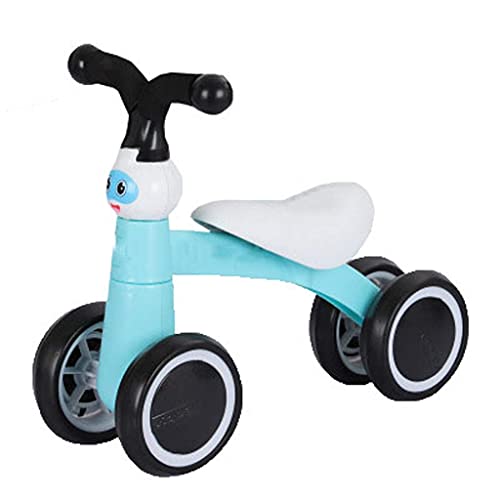 Baby Trike Trike PresentTrike Baby Balance Bike, Pedal- Free Balance Bike Walking Balance Training Bicicleta antideslizante 4 ruedas son muy adecuadas para niños de 1 a 3 años, azul (color Happy