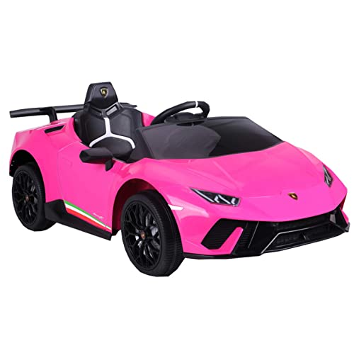 BabyCoches - Coches eléctricos Infantiles para niños Lamborghini Huracan, Batería 12V7Ah, Ruedas Caucho-EVA, Asiento 1 Plaza Acolchado y en Polipiel, Mando Control Remoto, Licencia Oficial