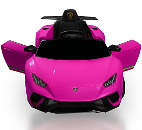 BabyCoches - Coches eléctricos Infantiles para niños Lamborghini Huracan, Batería 12V7Ah, Ruedas Caucho-EVA, Asiento 1 Plaza Acolchado y en Polipiel, Mando Control Remoto, Licencia Oficial