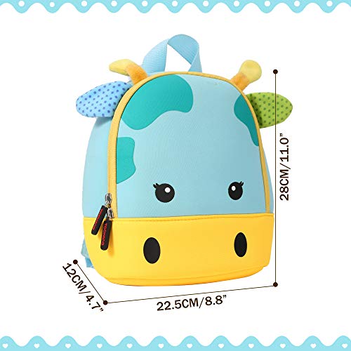 BAIGIO Mochila Infantil Kindergarten,Pequeñas Mochilas Bolsas Escolares de Dibujos Animados Animales para Niñas Primaria Linda Bolso Bebe Guarderia Preescolar para 2-6 Años (Jirafa)