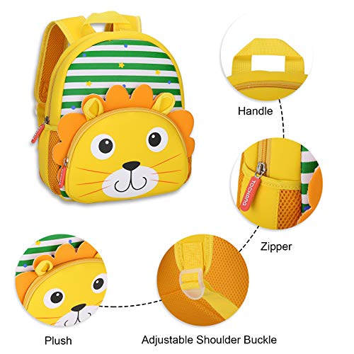 BAIGIO Mochila Infantil Kindergarten,Pequeñas Mochilas Bolsas Escolares de Dibujos Animados Animales para Niñas Primaria Linda Bolso Bebe Guarderia Preescolar para 2-7 Años (Búho, 26 * 10 * 32cm)