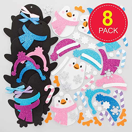 Baker Ross FE788 - Kit de decoración de pingüinos – 8 unidades – Haz tus propias decoraciones para diseñar y exhibir, actividades creativas para niños