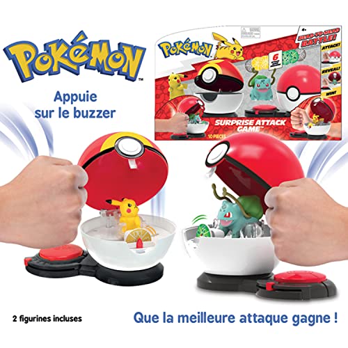 BANDAI- Juguete para niños Ataque Sorpresa de la Pokeball, Multicolor (A2102484)