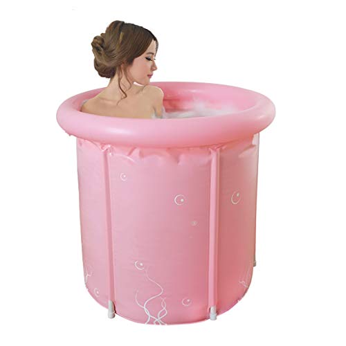 Bañera Inflable, Bañera Plegable, Bañera Plástica Del PVC, Bañera De Hidromasaje, Portátil Con Tapa Taburete De Baño Adulto/Niño Interior Al Aire Libre Piscina 3 Tallas 2 Colores