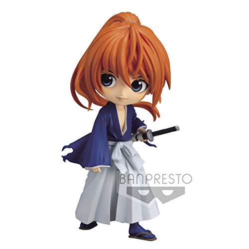 Banpresto - Figura de Rurouni Kenshin Battousai Himura Ver A Q Posket 14 cm BP16499