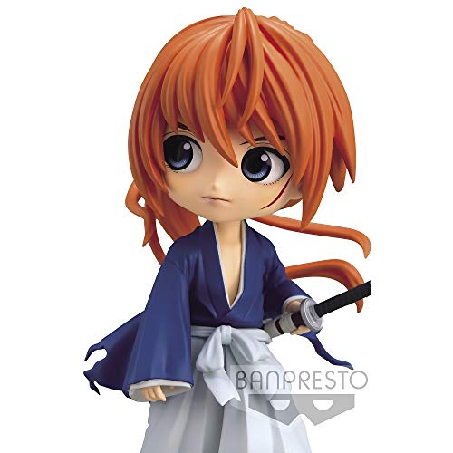 Banpresto - Figura de Rurouni Kenshin Battousai Himura Ver A Q Posket 14 cm BP16499