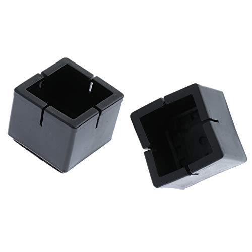 Baoblaze 10 Piezas/Paquete Protectores Cuadrados de La Cubierta Del Casquillo Del Silicón de La Pata de La Silla de La Pata de La - 3x3.3cm