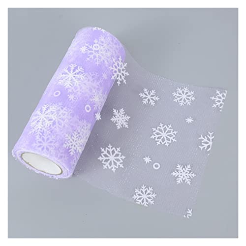 BAODI 10yards 15cm del Copo de Nieve Rollo de Tela de Tul Bricolaje Tutu Regalos Fiesta de cumpleaños de Boda de la Falda de Invierno de Navidad (Color : I, Size : Gratis)