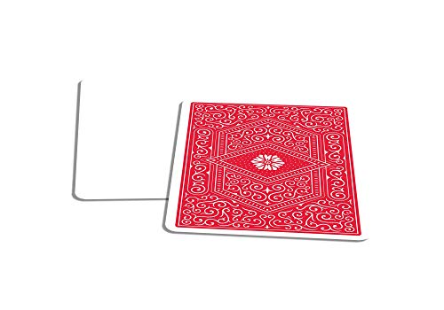 Baraja de Cartas Copag 310 Face Off Red Slimline - Baraja con Caras Blancas y Dorso Rojo