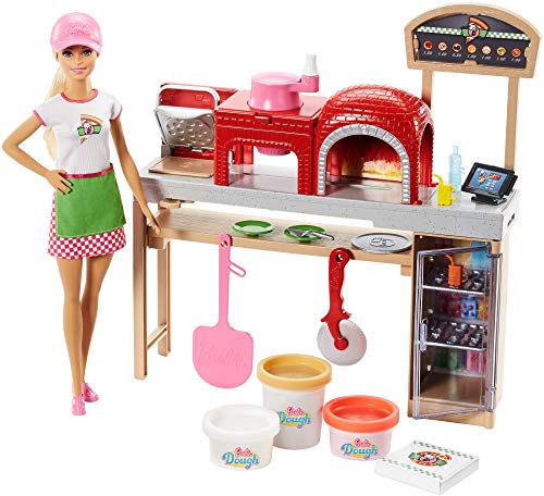 Barbie Muñeca Vamos Al Supermercado, Accesorios Muñeca, Regalo para Niñas Y Niños 3 9 Años, Color/Modelo Surtido + Quiero Ser Pizza Chef, Muñeca Y Accesorios De Juguete, Color/Modelo Surtido