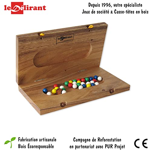 Barricada – Malefitz para 2 a 4 jugadores a partir de 6 años. Juego de mesa para toda la familia en madera maciza eco-responsable, conforme a las normas CE. 26 x 26 cm. Marca francesa Le Délirant®.