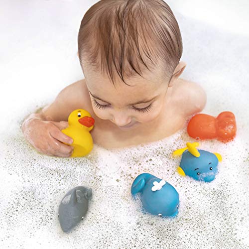 Battat-12-Pack Little Animal Squirts Fun Bath Toys for Babies 10m+ Compañeros de baño, Multicolor (Branford Ltd. BT2630Z)