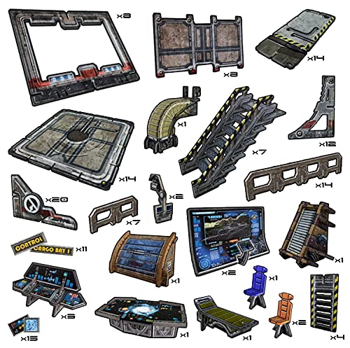 Battle Systems - BSTSFC003 - Outlands Core Set - Terreno de juego en miniatura de sobremesa de ciencia ficción de 28 mm - Tablero de juego de varios niveles - Wargaming en un universo de 40K