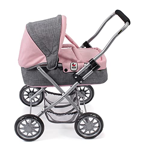 Bayer Chic 2000-Cochecito para muñecas Smarty, Color Gris-Rosa (555-15)