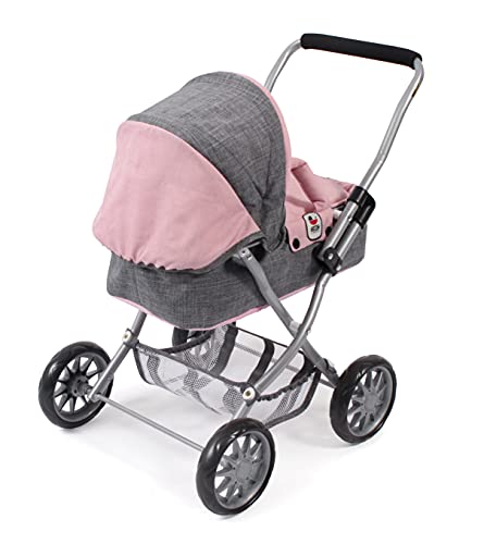 Bayer Chic 2000-Cochecito para muñecas Smarty, Color Gris-Rosa (555-15)