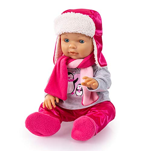 Bayer Design Ropa de muñecas de 40 a 46cm, Accesorios para muñeca, Vestidos para muñecas, Rosado, Gris (84613AA)