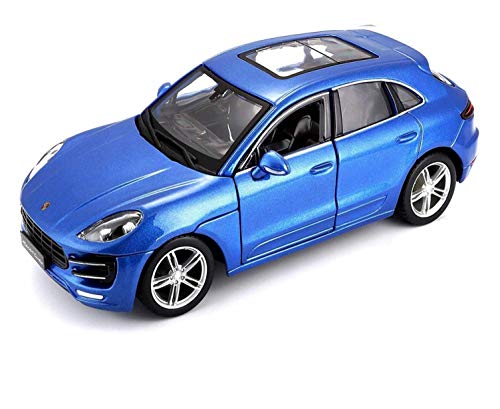 Bburago- Coche Metal Porsche Macan, Color Azul (1821077B)