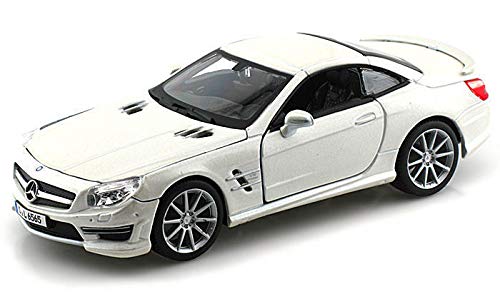 Bburago- Mercedes Benz SL 65 Coche de Juguete, Color Blanco (18-21066W)