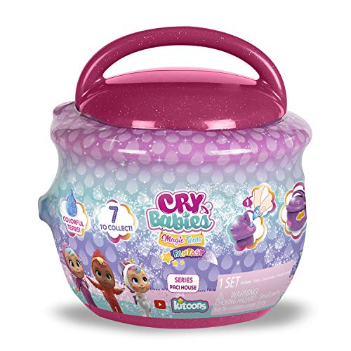 Bebés Llorones Lágrimas Mágicas Fantasy Casita Chupete Mini Muñecas Coleccionables con Purpurina + Casita Dorada Mini Bebé Llorón Sorpresa Coleccionable con Lágrimas Y Accesorios Dorado