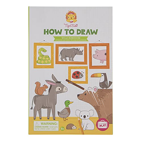 Bertoy 3760227 Tiger Tribe How to Draw Set, Wild Kingdom Arts and Crafts Kit