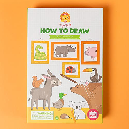 Bertoy 3760227 Tiger Tribe How to Draw Set, Wild Kingdom Arts and Crafts Kit