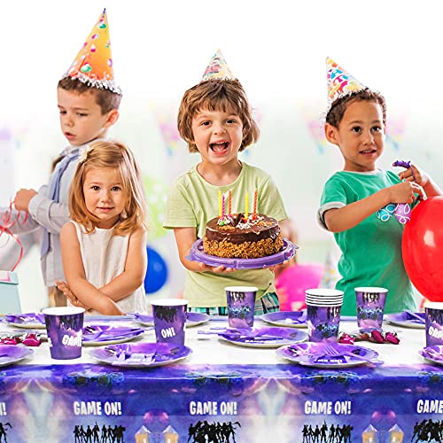 BESLIME Paquete de 2 Favores de la Fiesta de los Videojuegos Fuentes para la Fiesta Decoraciones de cumpleaños con Fiesta, Mantel 70"X42", niños