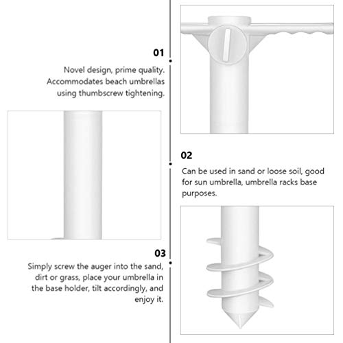 BESPORTBLE Sombrilla de Playa de Anclaje de Arena Soporte de Sombrilla de Playa Juego de Sombrilla Universal Soporte de Base de Espiga de Tierra