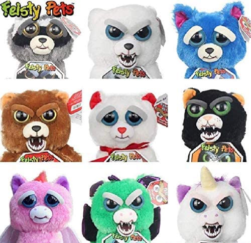 BESTWALED Feisty Pets Cambiar De Rostro Juguete De Peluche Juguetes De Los Niños Creatividad Cumpleaños Regalo Niño Niña Muñeco De Peluches Leopardo Rugiente L22CM Mascota Traviesa