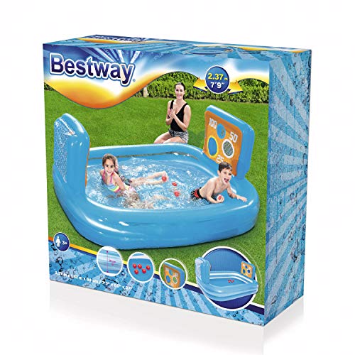 Bestway 54170 - Piscina Hinchable Infantil con 2 Porterías Skill Shot 237x152x94 cm