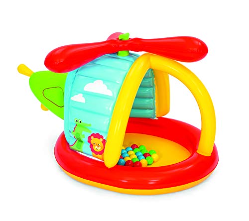 Bestway Fisher Price-Helicóptero Hinchable con 25 Pelotas de Juego, 155 x 102 x 91 cm, Color carbón (93538)