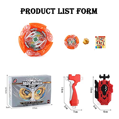 Beyblade Burst Turbo Set，Peonzas Juguetes Conjunto,Burst Turbo Launcher Set,Navidad Regalo, Regalo para Los Niños