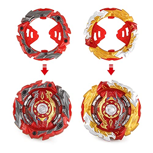 Beyblade Burst Turbo Set，Peonzas Juguetes Conjunto,Burst Turbo Launcher Set,Navidad Regalo, Regalo para Los Niños