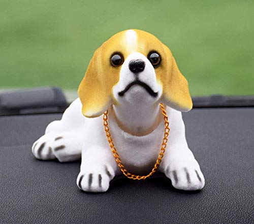 BGFS Juguete divertido para perro que sacude la cabeza con la cabeza para sacudir su cabeza cachorro muñeca adornos para el hogar coche decoración interior coche tablero de instrumentos (B)