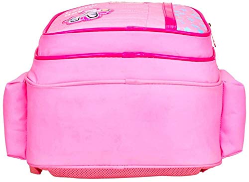 B/H Mochila Escolar con Ruedas para niños,Mochila Escolar de Arrastre de 6 Ruedas, Mochila con Ruedas, Rosa