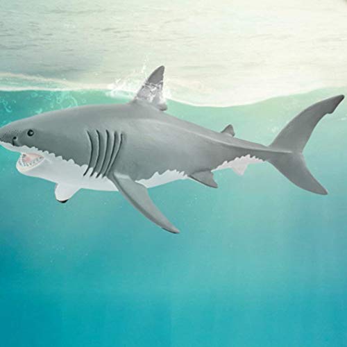 Big Sea Life Soft Great White Shark Modelo Figuras de Acción Animales del Océano Gran Tiburón Colección Juguete Para Niño Regalo Gris Hueco Gran Tiburón Blanco